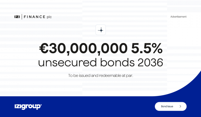IZI Finance plc announces second bond issue and listing on the Malta stock exchange