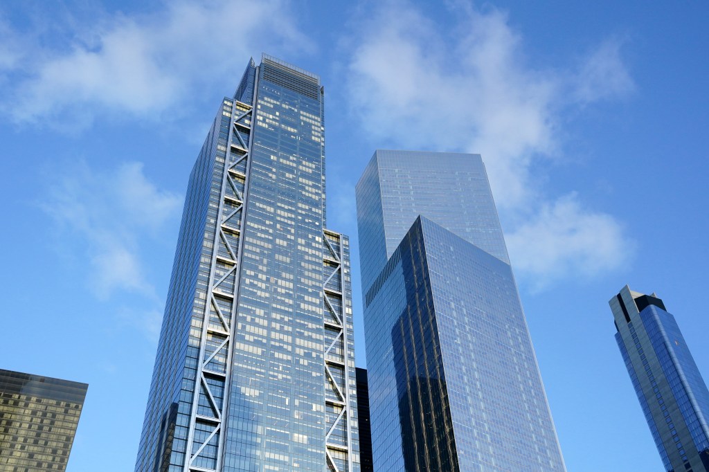 Three World Trade Center (left) and Four World Trade Center in New York, NY.