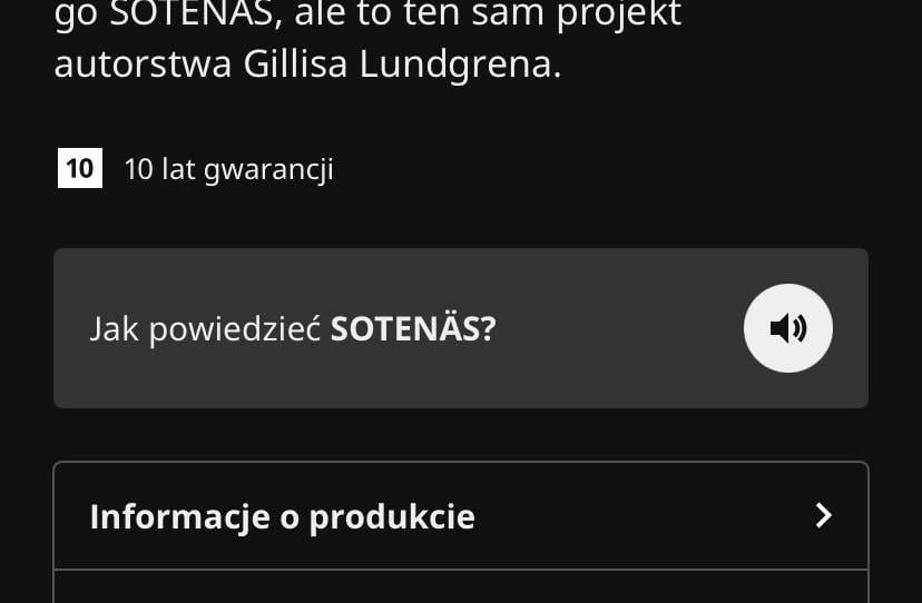 Pronunciation in the IKEA app