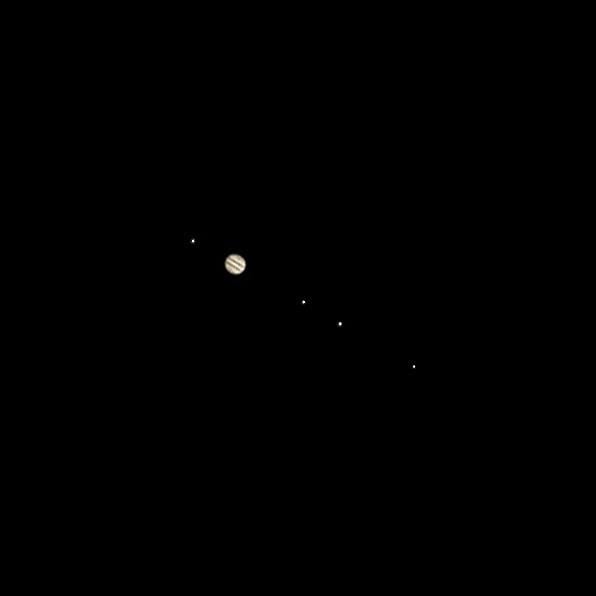 Last Night's Image Of Jupiter & The Galilean Moons.