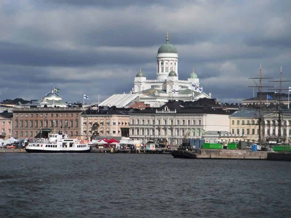 Helsinki from the Baltic Sea.