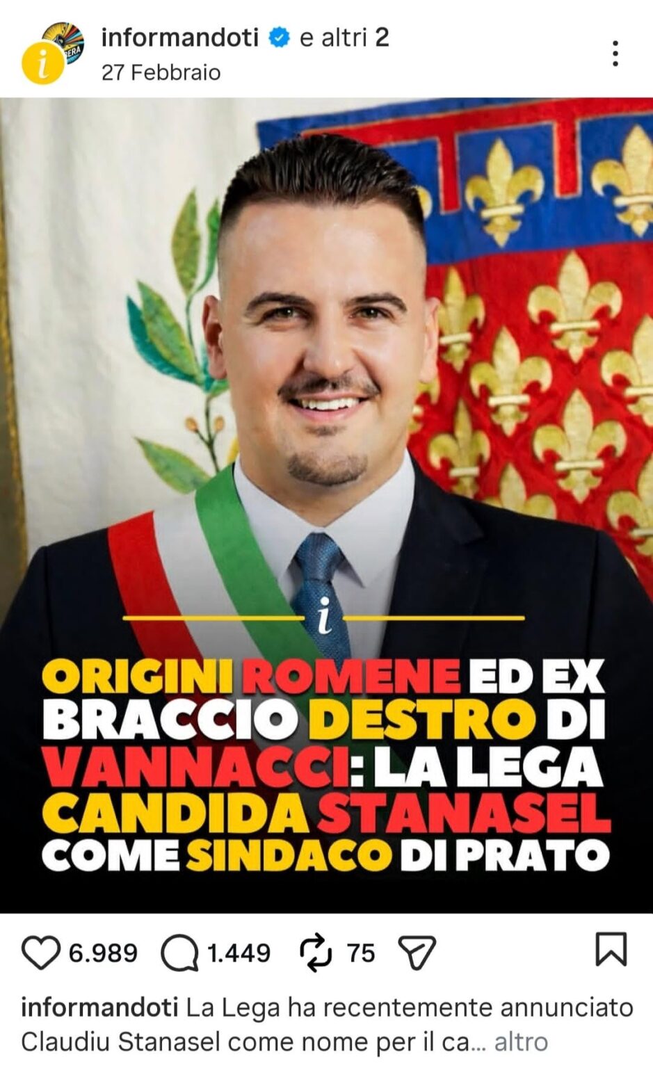 Anti-immigrant sovereignist Romanian runs for mayor in Italy, only Italians laugh at him and make xenophobic comments