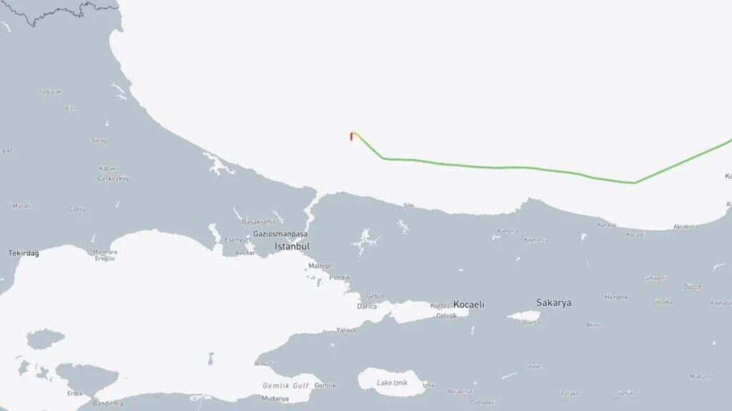 Turkish oil ship was hit 26 km from the Bosphorus