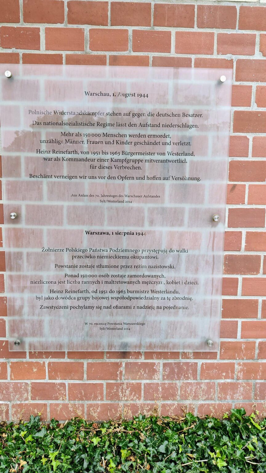 Interesting fact: a plaque on the town hall in Westerland in northern Germany