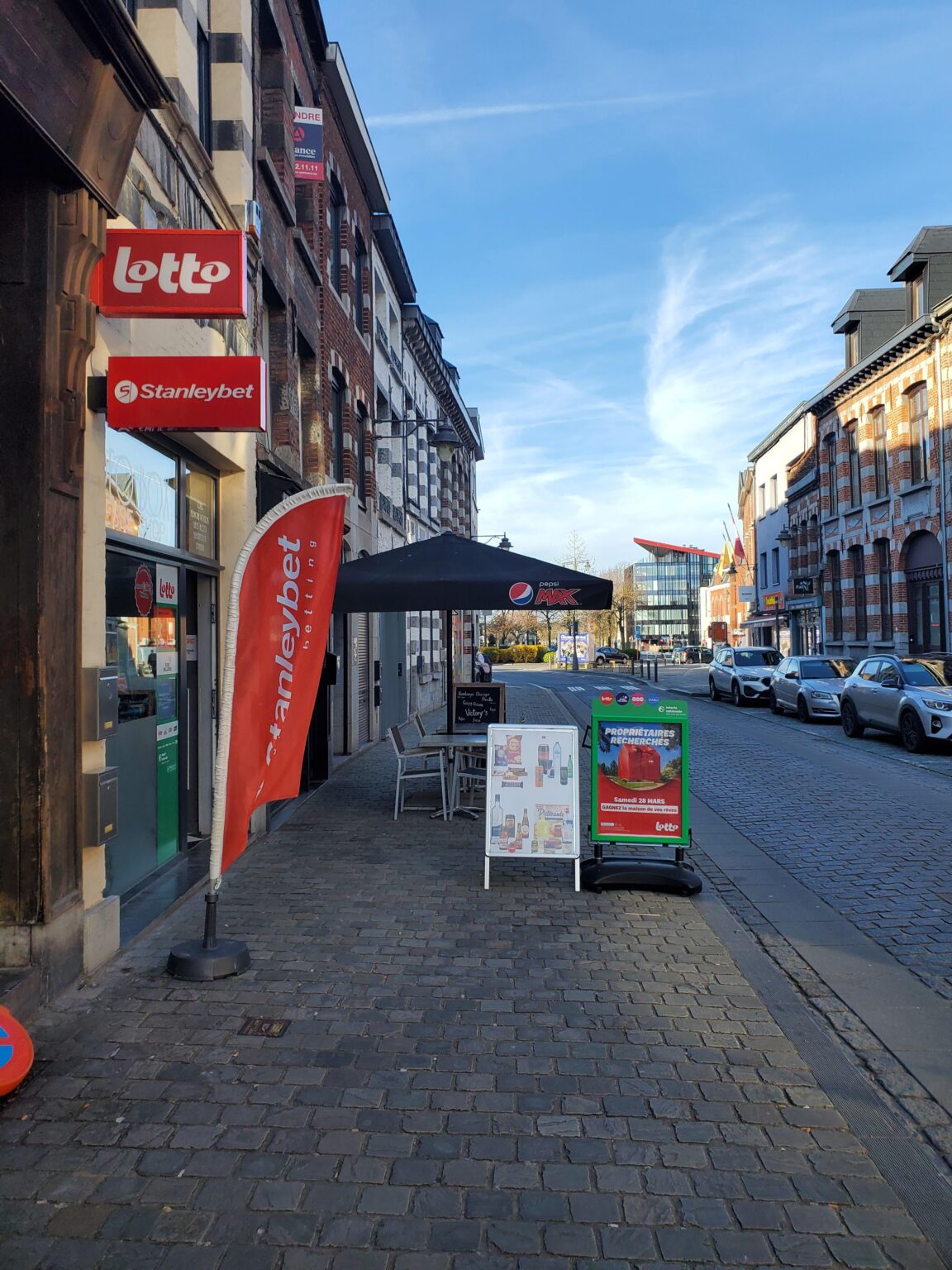 Are shop keepers in Belgium allowed to block the sidewalk with all of their stupid advertising?