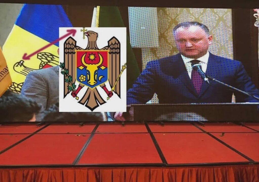 When Dodon was in Iran, 9 years ago, the Iranians removed the cross from the flag of Moldova