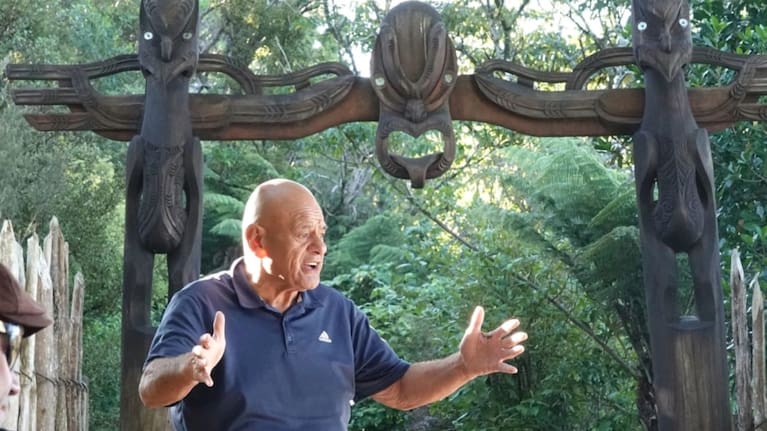 Ngāti Hine leader Te Waihoroi Shortland speaks at Ruapekapeka Pā.