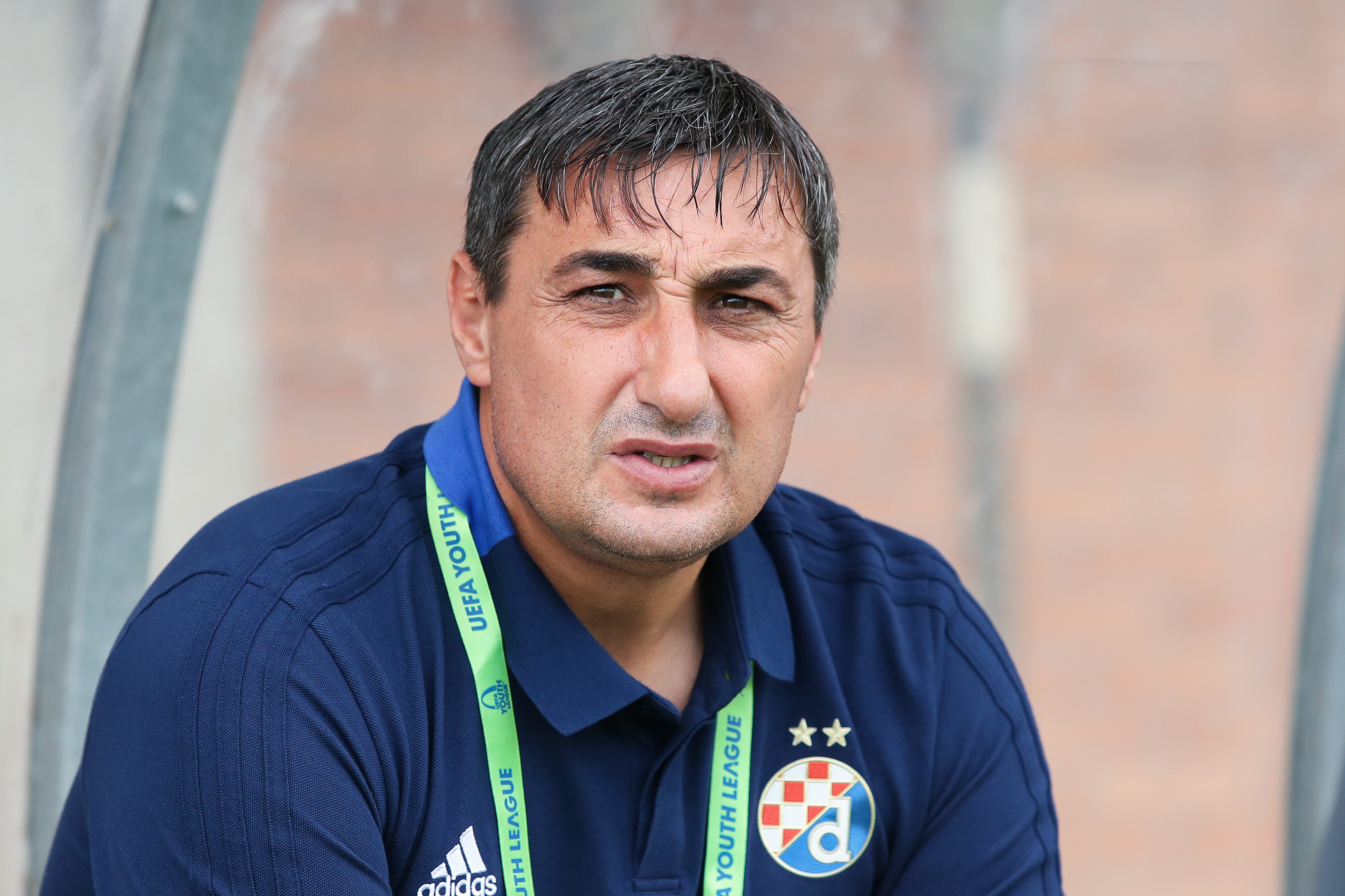 NYON, SWITZERLAND - AUGUST 18: Coach of Dinamo Zagreb Goce Sedloski during the UEFA Youth League Quarter Final match between Dinamo Zagreb and Benfica at Colovray Sports Centre on August 18, 2020 in Nyon, Switzerland. (Photo by Pixsell/MB Media/Getty Images)