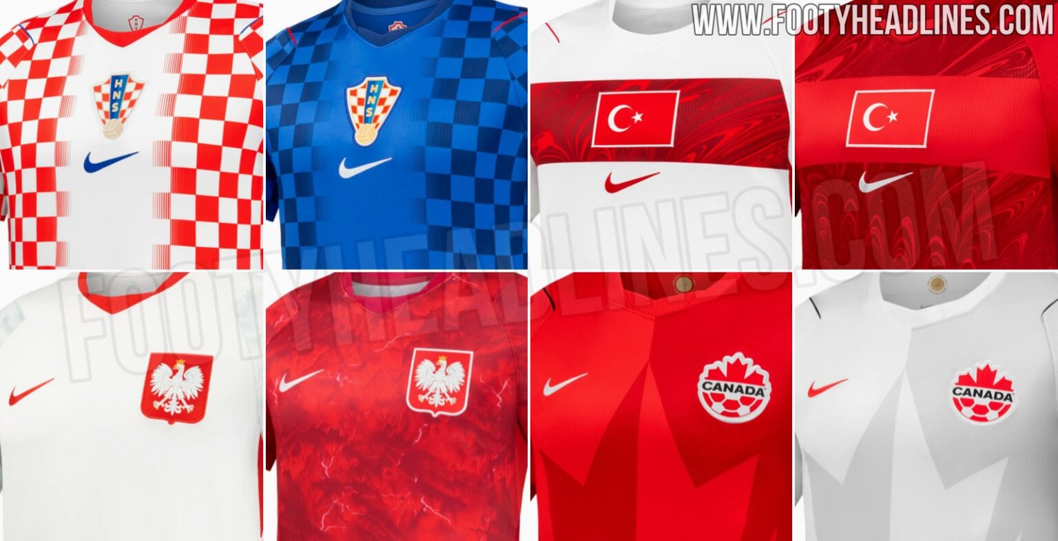 Nike Croatia, Turkey, Poland & Canada (2026 World Cup) Kits Leaked