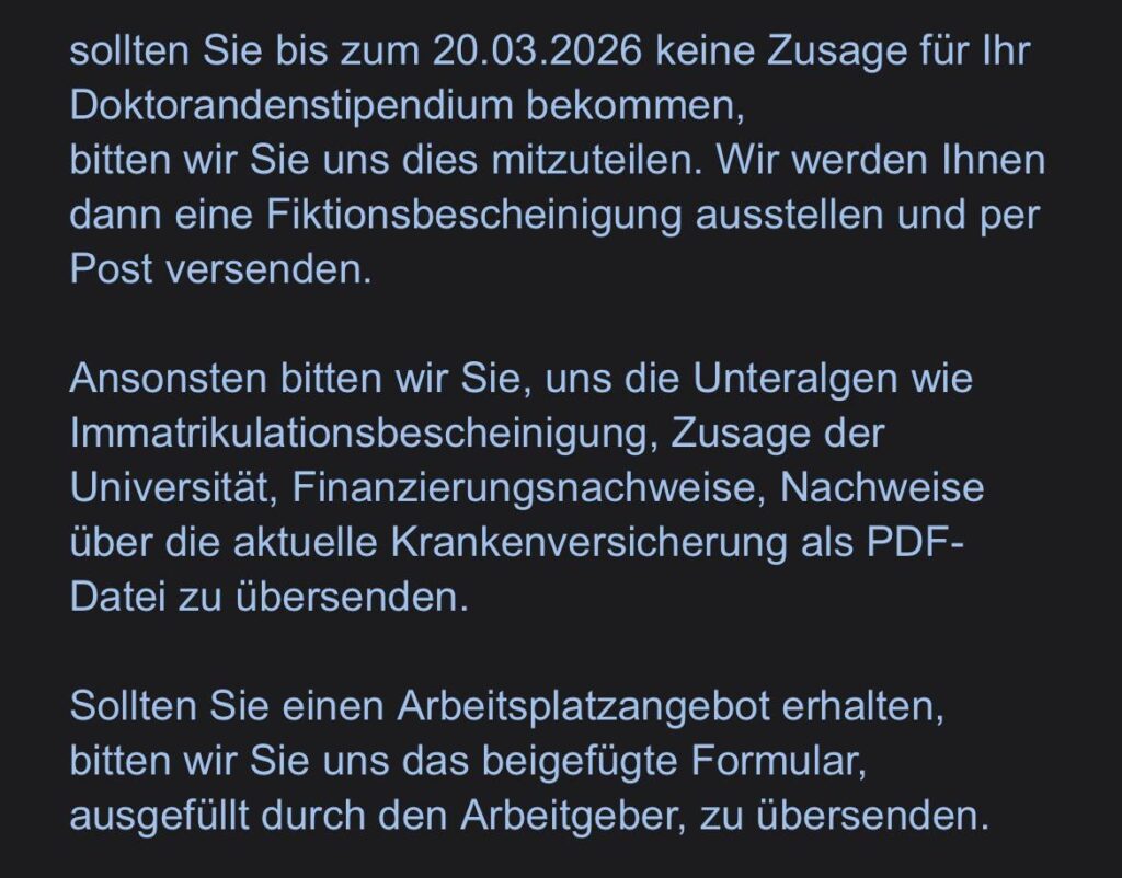 Urgent question: Promised Fiktionsbescheinigung by Migrationsamt but unsure if it is actually valid Urgent question: Promised Fiktionsbescheinigung by Migrationsamt but unsure if it is actually valid