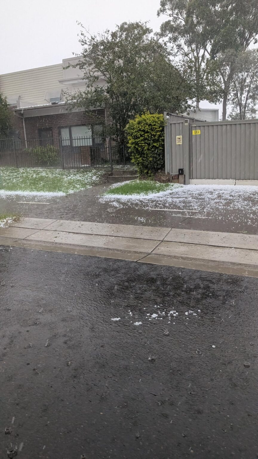It hailed just a little bit in Penrith this arvo ...