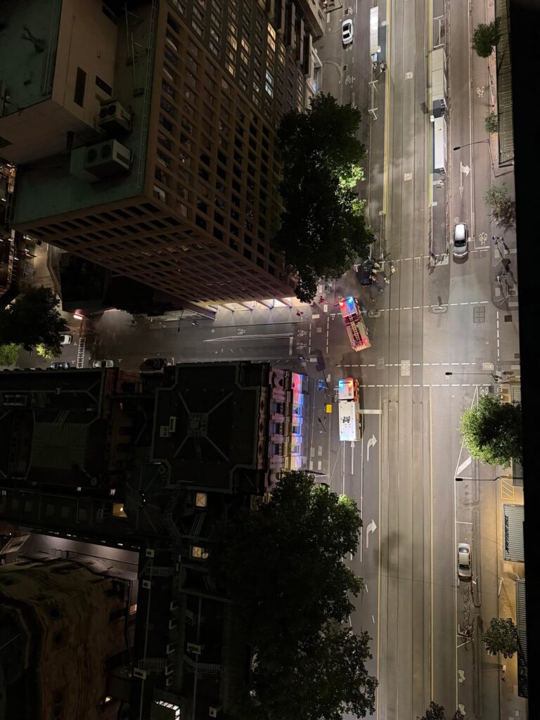 Accident along William St. cor. Lt. Bourke St.