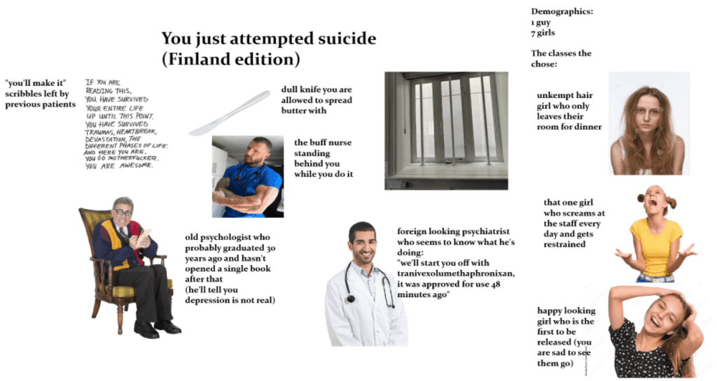 Acute psychiatry unit in Finland starter pack