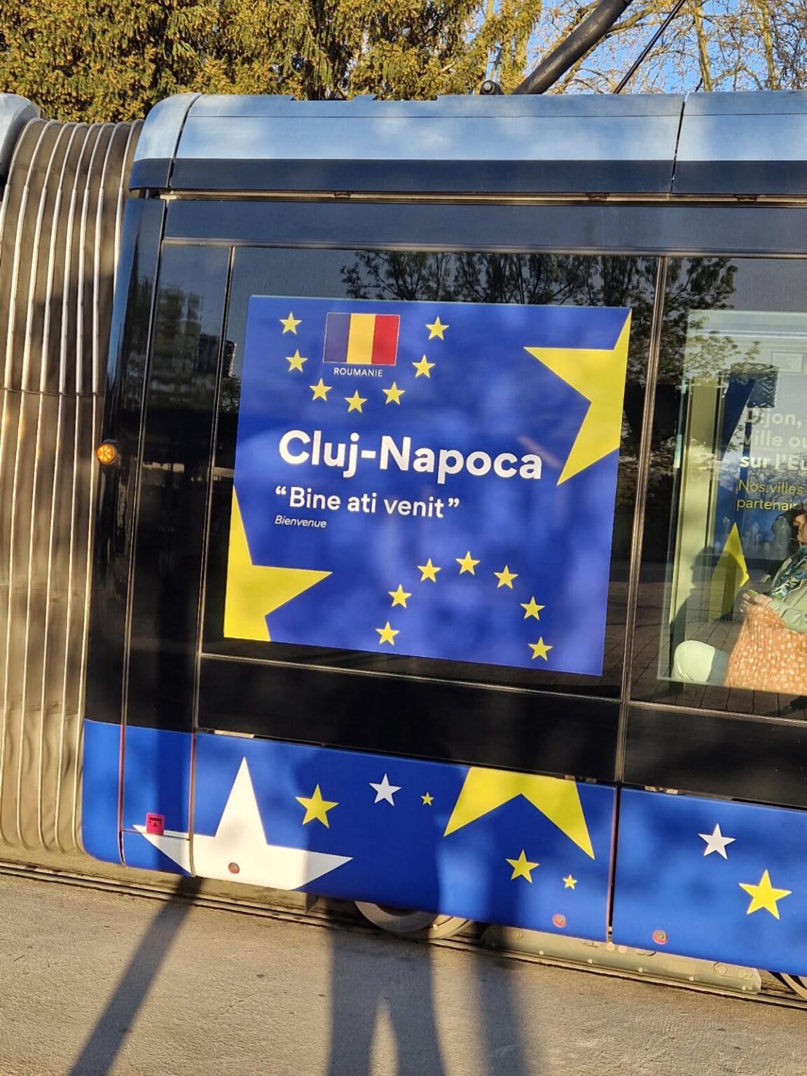 Meanwhile the trams of Dijon, France