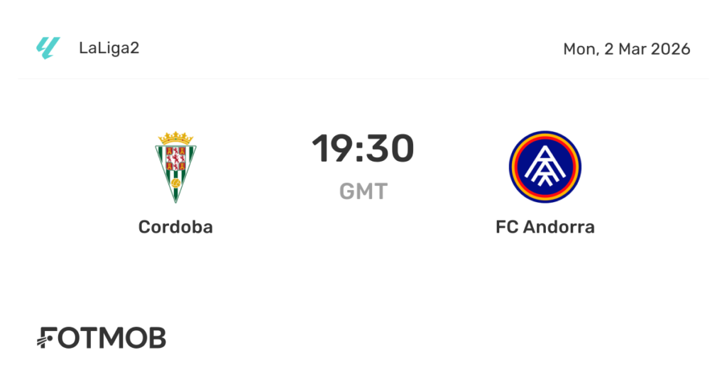 Cordoba vs FC Andorra - live score, predicted lineups and H2H stats