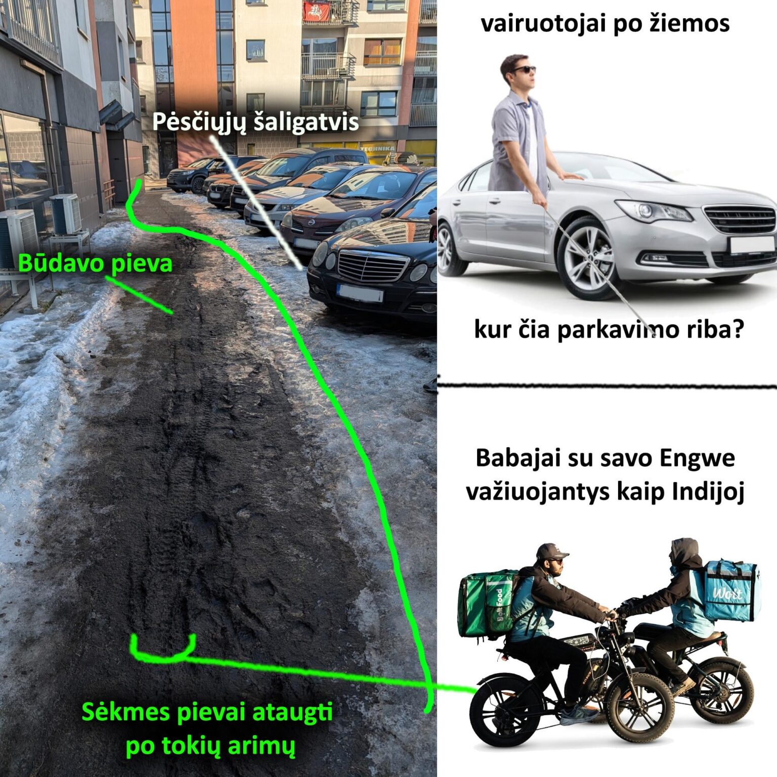 Do you also have such a "beautiful" situation in the courtyard of a Vilnius apartment building?