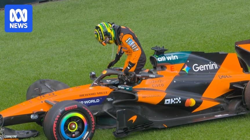 Live: Russell wins dramatic F1 Australian GP as Piastri crashes before start