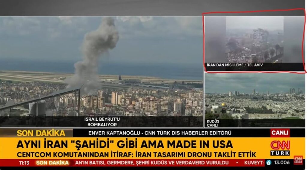 It turned out that the image shared on CNN Türk with the title "Retaliation from Iran / Tel Aviv" belonged to Kahramanmaraş, which was destroyed in the February 6 earthquake.