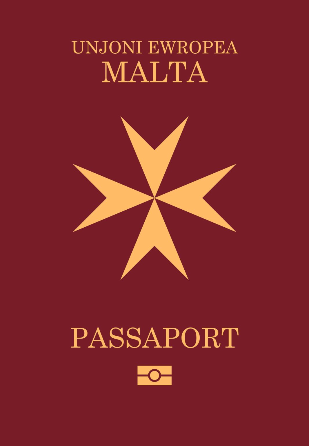 Malta Passport with Maltese Cross