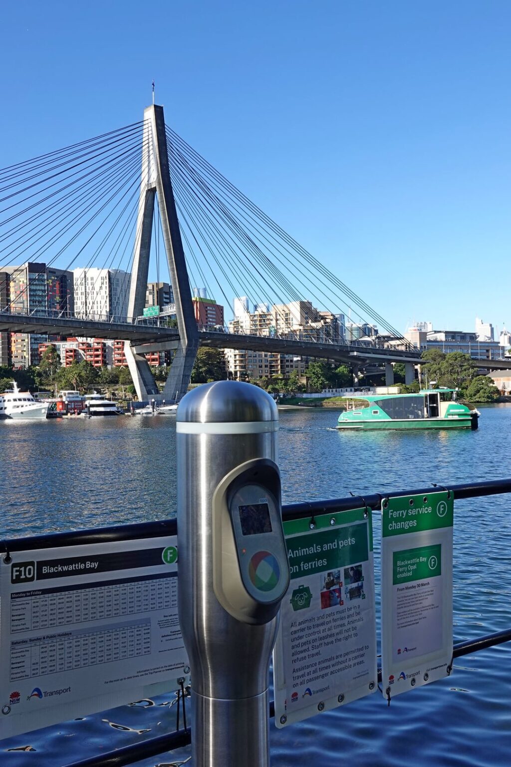 On this day, our smallest (and arguably cutest) ferry, Me‐Mel, joined the Opal network. We can now enjoy the F10 service and reap all of Opal's benefits