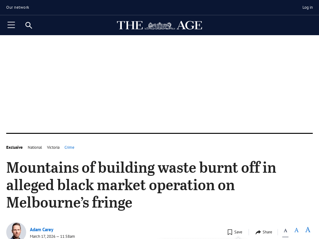 Mountains of building waste burnt off in alleged black market operation on Melbourne’s fringe