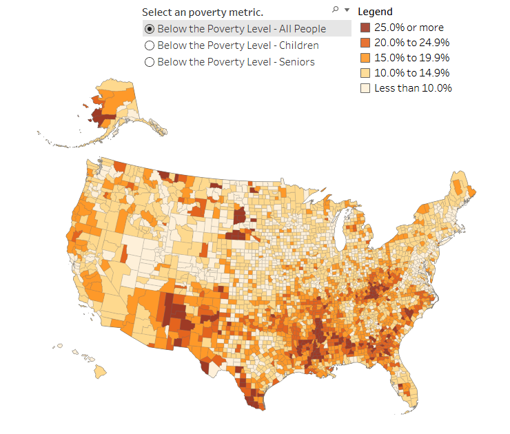 Which U.S. Counties Have the Highest Poverty Rates? [OC]