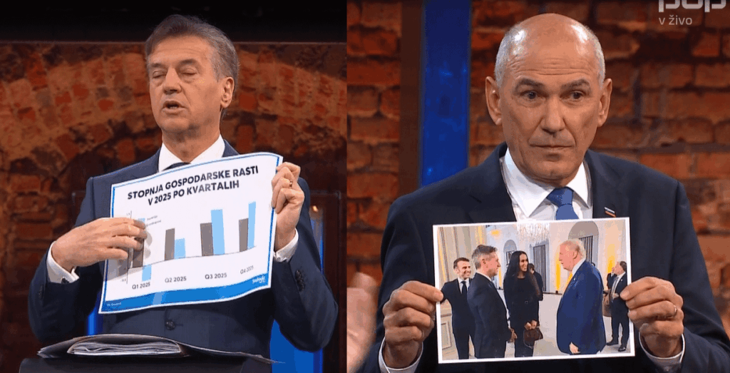 Dove: In Q1, our economy tanked because of Trump's tariffs. Janša: