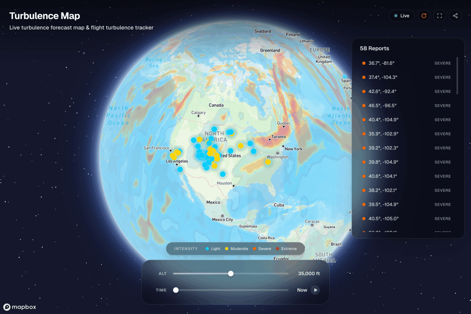 [OC] Live turbulence map