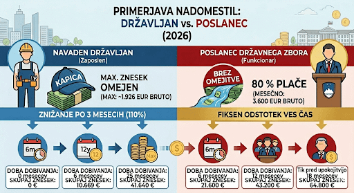 [RANT] Both have a gross salary of €4,500 and 12 years of service. When they become unemployed, the citizen gets €10,600, and the member of parliament €43,200. Does that seem normal to you?