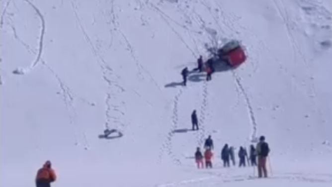 Strong winds caused a cable car to detach and tumble down a Swiss Alps mountain, claiming one life at Engelberg-Titlis ski resort March 18