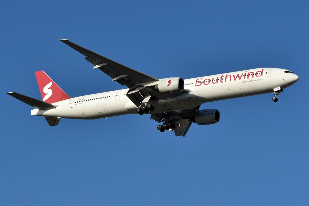 Southwind Airlines aircraft in the air