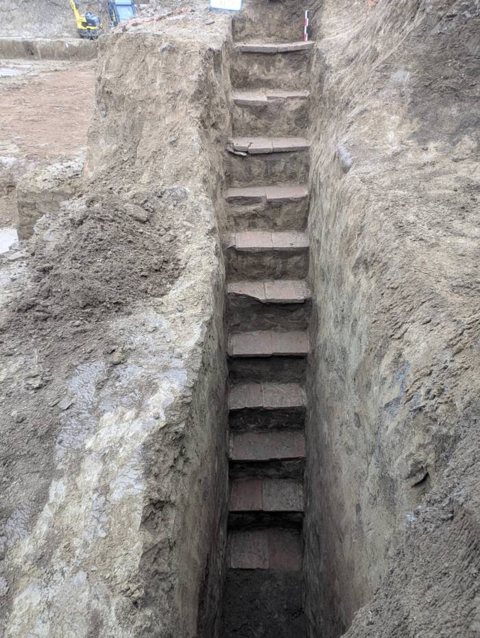 Stairs To Roman Catacombs In Tomis