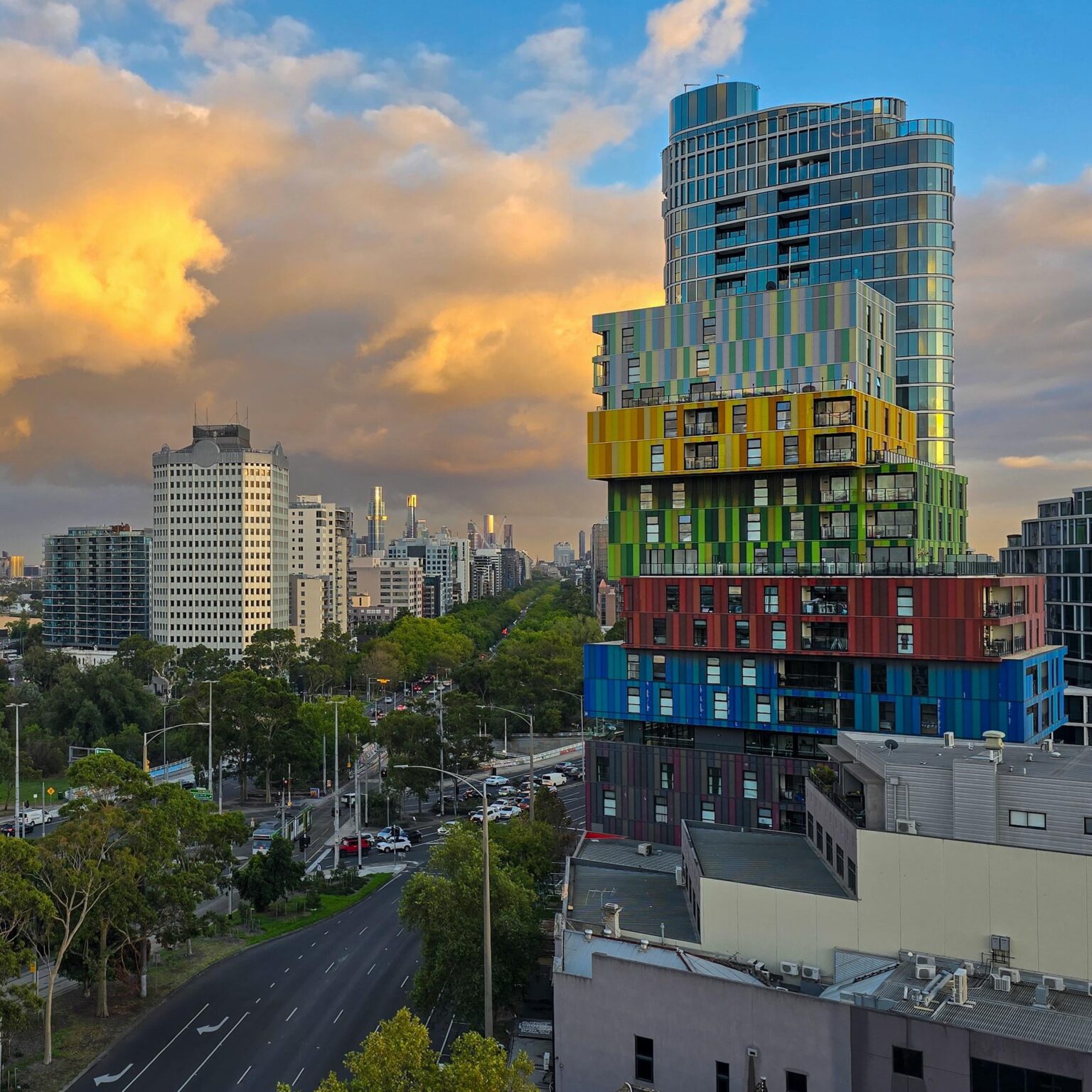 From St Kilda intersection at 7:30am today