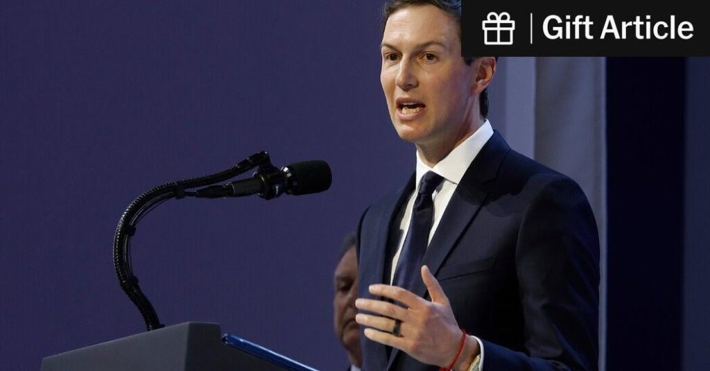 Jared Kushner Solicits Funds for His Firm While Working as Mideast Envoy