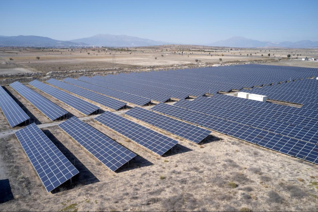 A solar power plant is seen in Denizli, Türkiye. (Adobe Stock Photo)