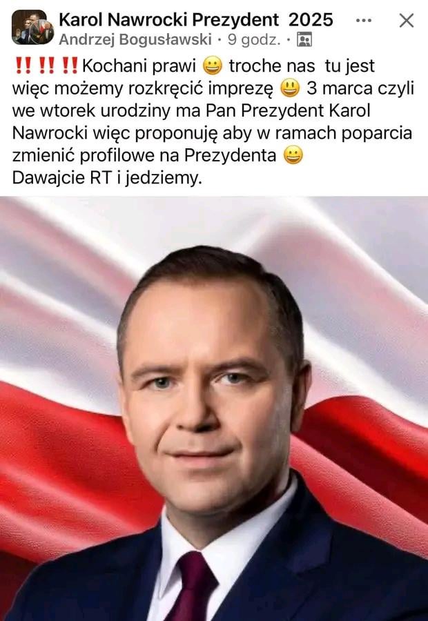 As a birthday gift for the President, you can set his photo on your profile picture.