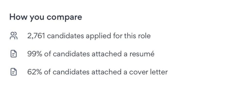 If you want to have a good day, don’t check the application stats after you’ve applied for a job on seek🙃