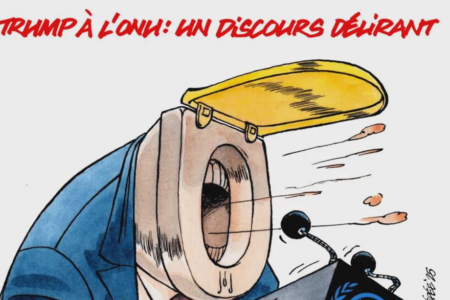 Trump toilet bowl sketch wins Swiss cartoon award