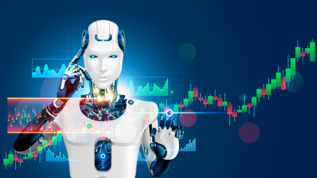 Prediction: While Big Tech Grabs Headlines, These Small AI Stocks Could Outperform An AI-powered robot looking at a rising chart.