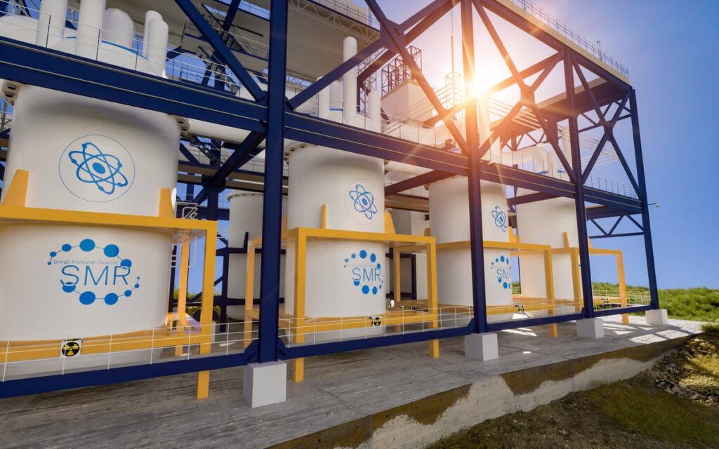 A rendering of small modular reactors