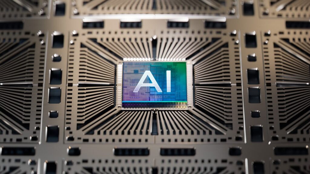 2 Unstoppable Artificial Intelligence (AI) Stocks to Buy Right Now for Less Than $1,000 A chip labeled "AI" sitting in a server rack.