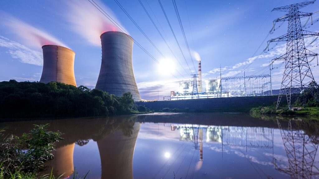 A nuclear power plant.