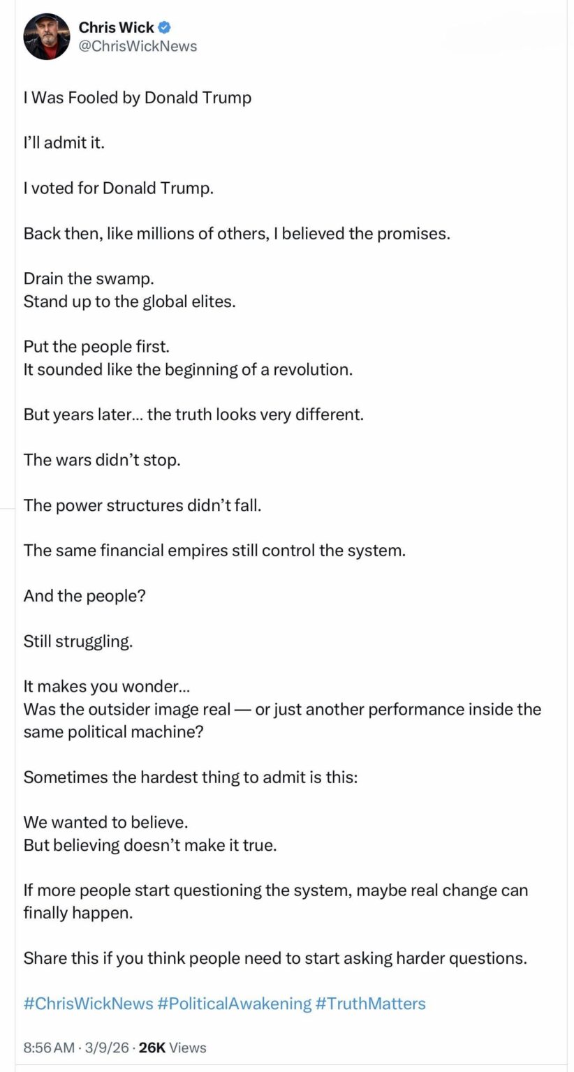 “Fell for it again” MAGA cultist is now questioning why they keep “falling for it again”… after repeatedly voting for the same Pedo Sick-F*ck Assolini Warmonger, Trump. But let’s be honest, I’d bet my entire lunch money this MAGA genius will proudly march back to the polls & fall for it again. 🤦‍♂️🎪