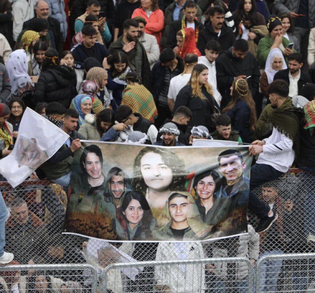 A photo of PKK terrorists who killed 5 civilians in the 2024 TAI attack during Newroz celebrations in Diyarbakır was unveiled.