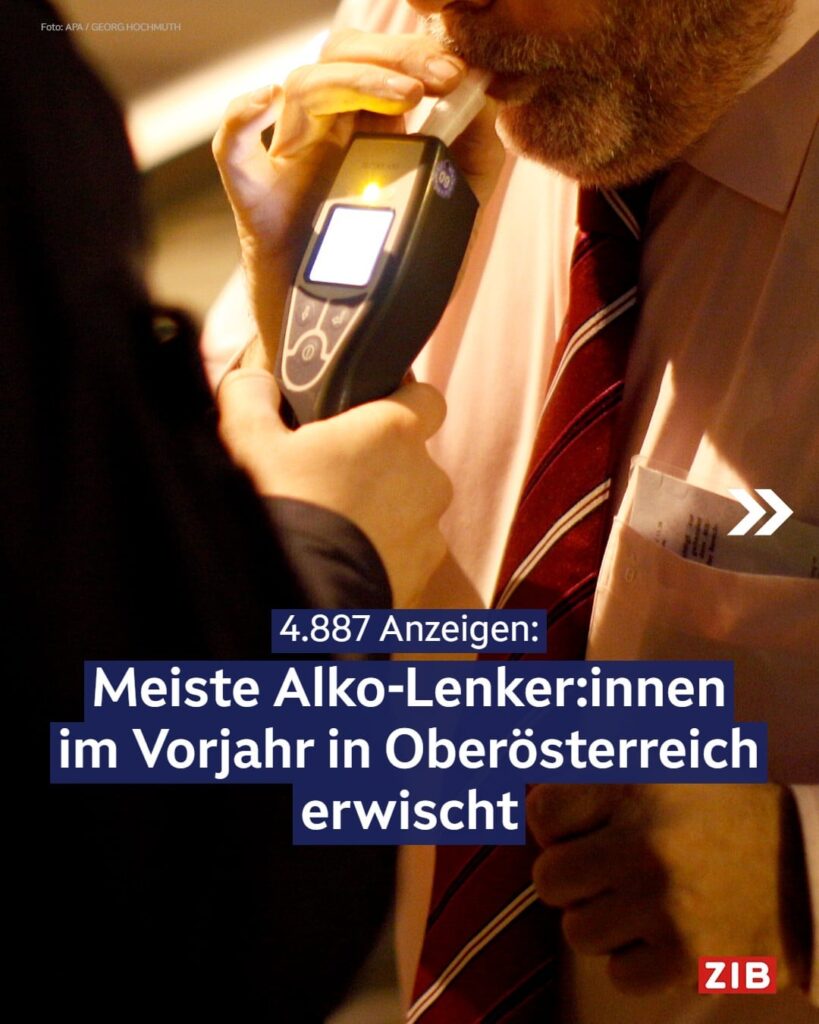 Most alcohol drivers caught in Upper Austria last year