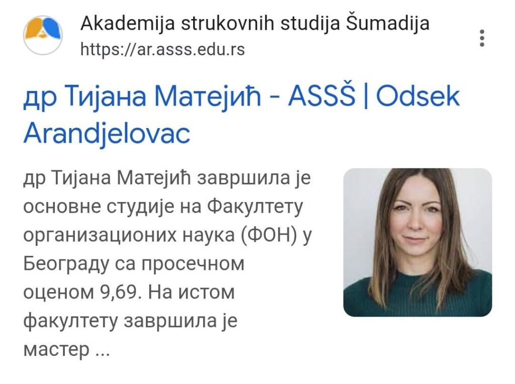 Today, the decision on the CANCELLATION of the contract on supplementary work was delivered to professor TIJANI MATEJIĆ, candidate under no. 10 on the list "Students for ARANĐELOVAC - Youth wins".
