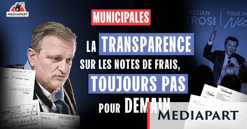 Mayors’ expense reports: “I’m not going to give them to you” [la moitié des mairies des 100 villes les plus peuplées refusent de répondre à la demande de communication des notes de frais municipales de Mediapart pour la dernière mandature au mépris de la loi]