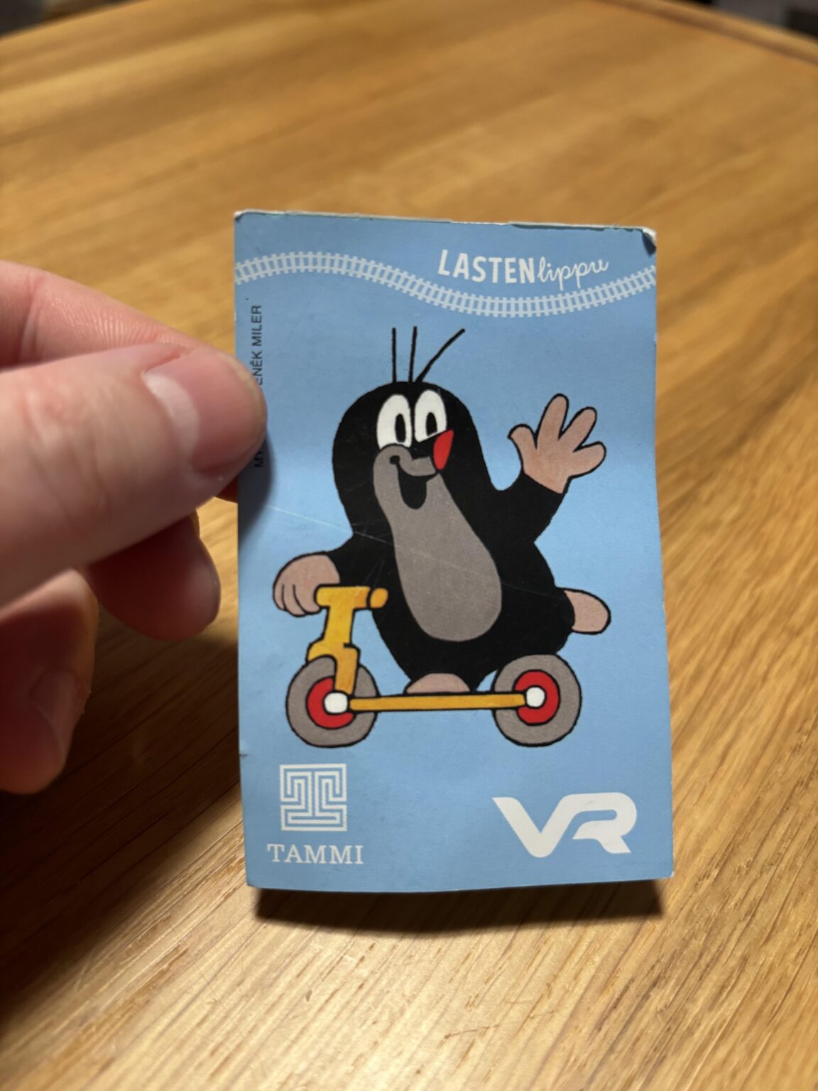 Finnish railways have a mole on the children's ticket