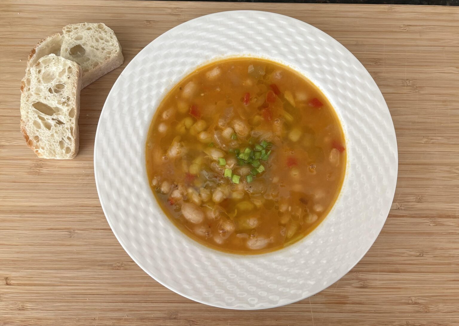 [homemade] simple, yet delicious great northern bean soup.