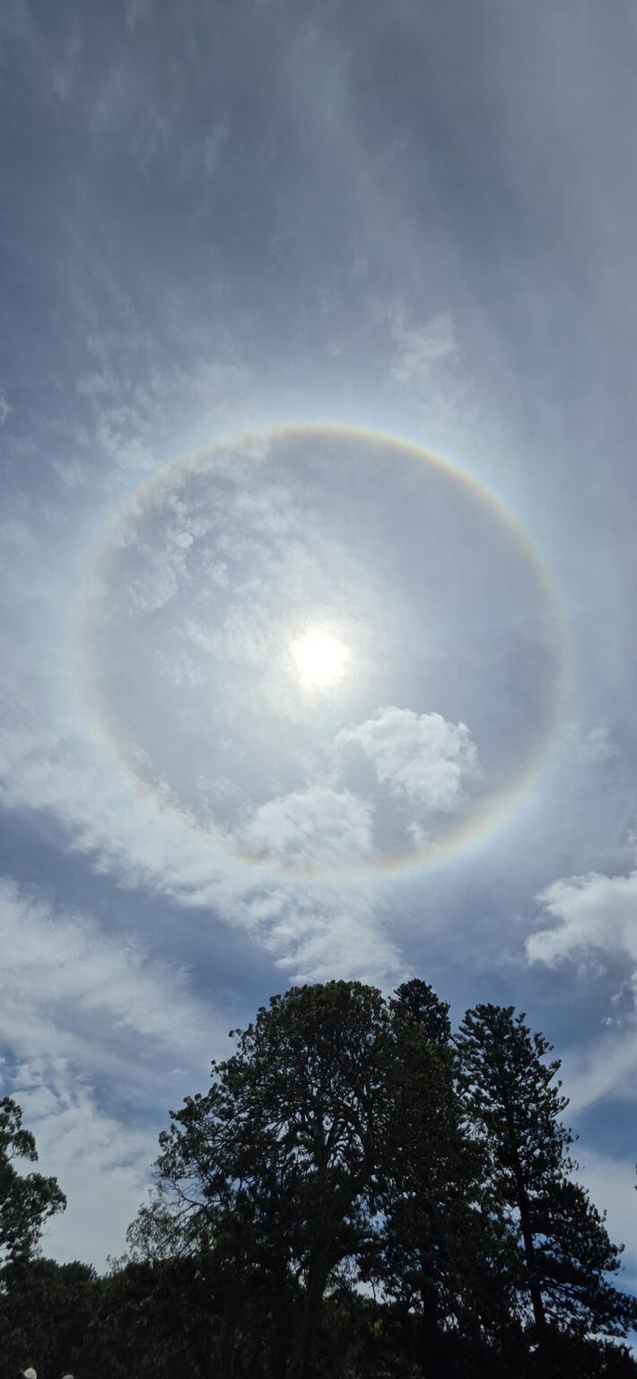Rainbow like ring, Sun Halo, captured at Centennial Park
